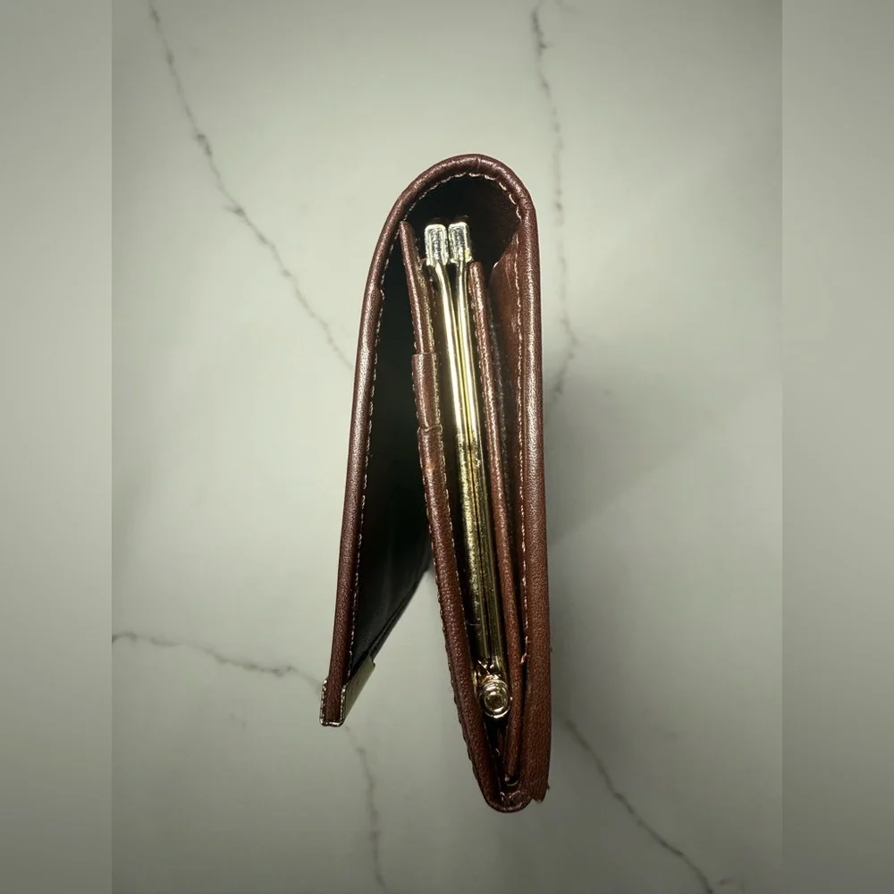 VTG Authentic Givenchy Long Leather Kiss-Snap WALLET, With COA